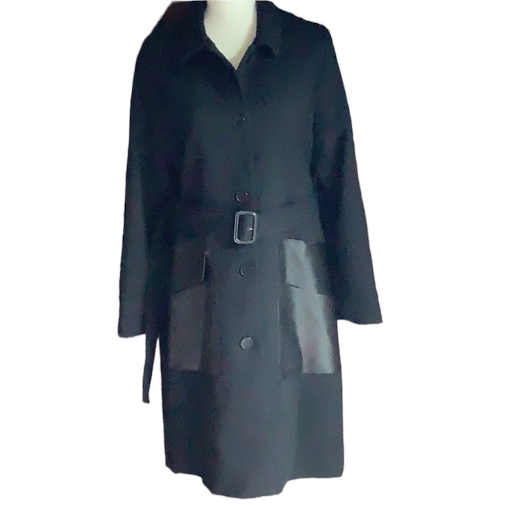 Cole Haan Wool Belted Classic Lightweight Coat M